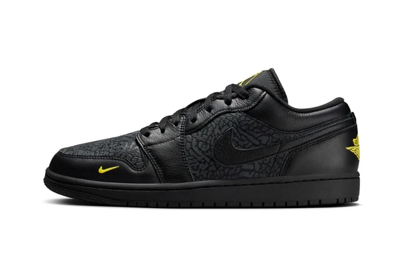 La Air Jordan 1 Low débarque en coloris « Elephant Print/Black/Yellow »