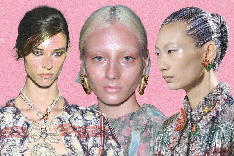 Les looks beauté trempés de paillettes ont dominé les podiums FW26