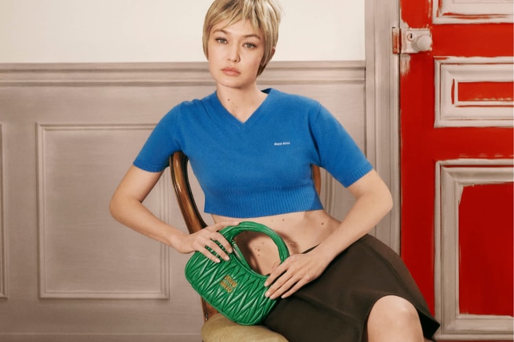 Gigi Hadid brille dans la nouvelle campagne maroquinerie de Miu Miu