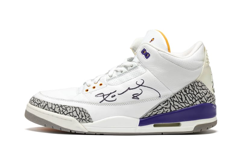 Les mythiques Air Jordan 3 PE portées en match par Kobe Bryant mises aux enchères