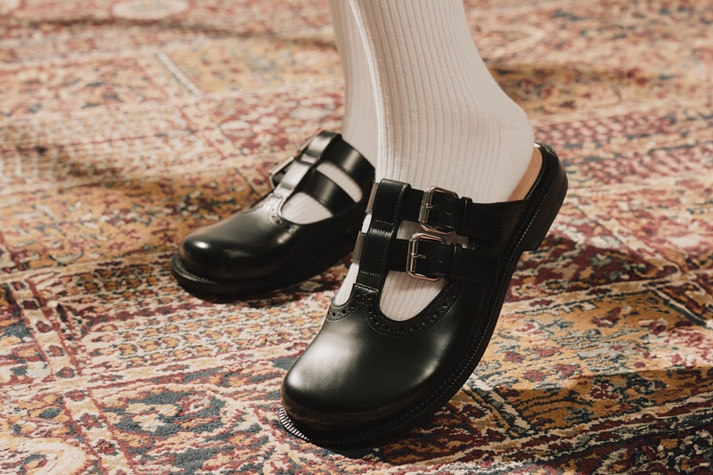 black dress with mary jane shoes Little Girls Leather Dress Shoe Black Leather Scalloped Mary Jane main image 1