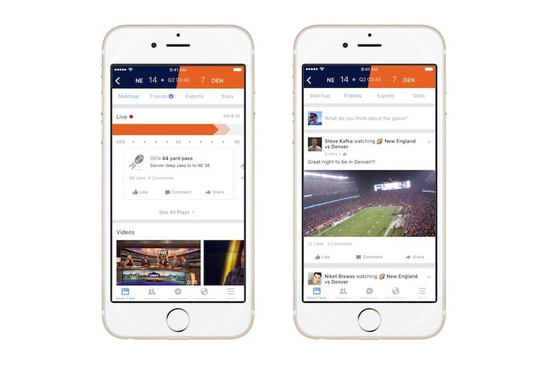 Facebook 最新 Sports Stadium 實時球賽討論功能