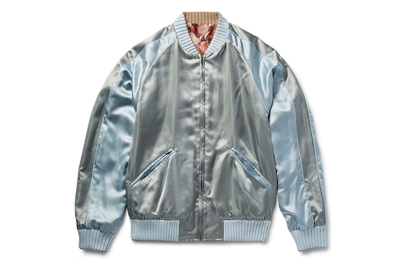 gucci reversible silk floral bomber jacket