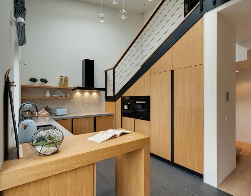 ki design studio was designed an apartment with slide