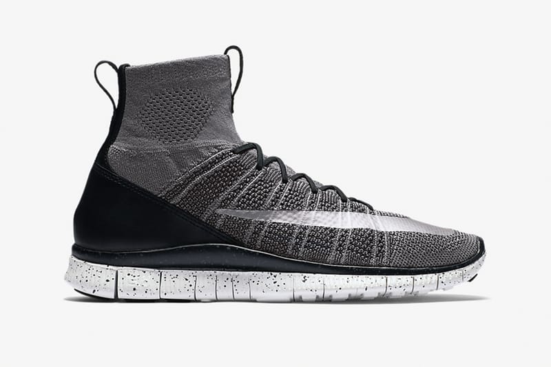 nike free flyknit gray