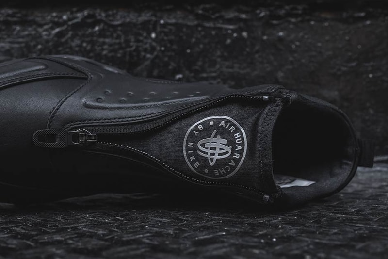 Nike WMNS Huarache Run Mid PRM 全黑配色