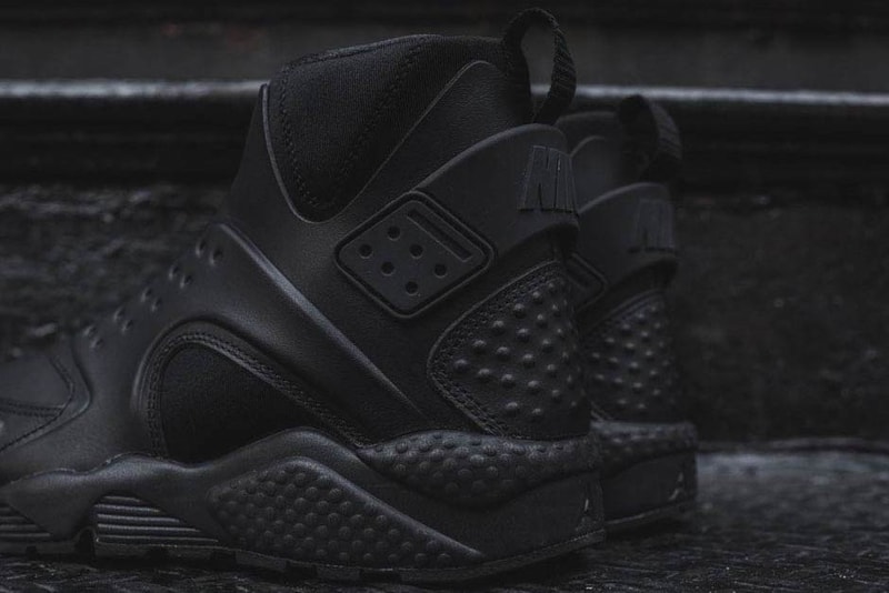 Nike WMNS Huarache Run Mid PRM 全黑配色