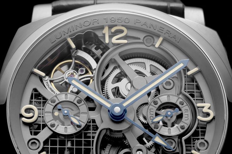 Panerai 推出 Lo Scenziato Luminor 1950 Tourbillon GMT Titanio 伽利略致敬版本