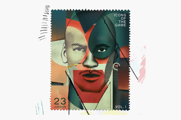 插畫師打造「Icons of The Game」NBA 主題郵票