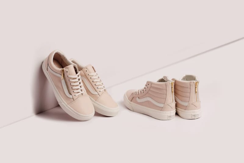 vans old skool zips whisper pink