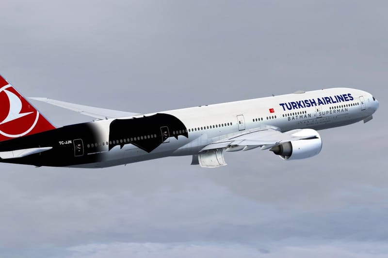 土耳其航空公司推出《Batman v Superman》主題機上服務