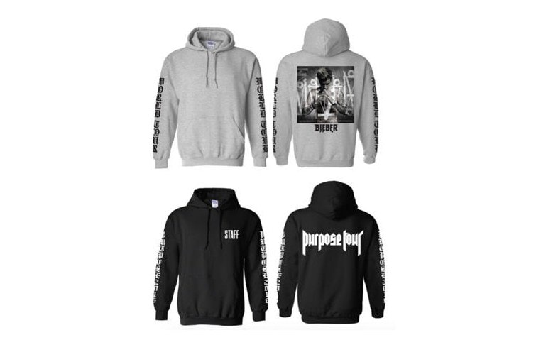 Justin Bieber 2016「Purpose」巡迴演唱會紀念服飾系列