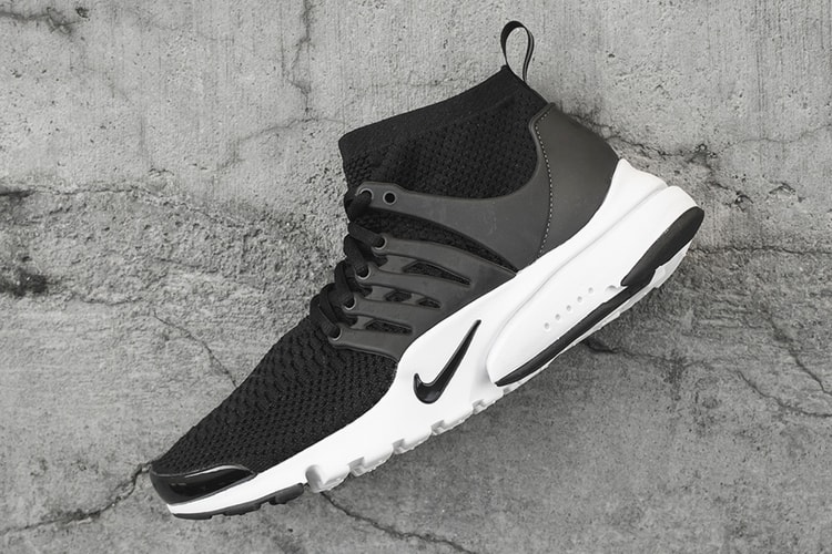 Nike Air Presto Mid Flyknit 黑白配色實物細節圖流出