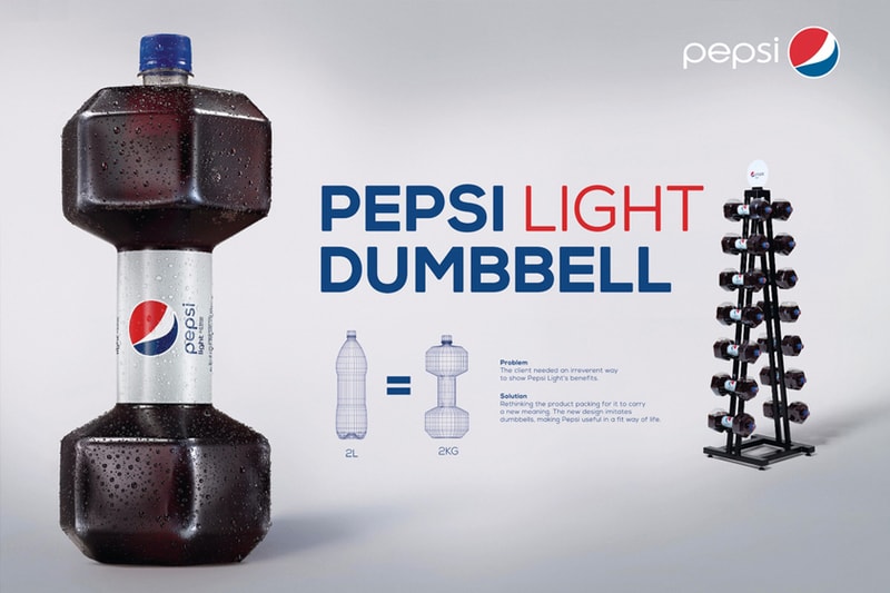 轉戰健身行列－Pepsi Light 啞鈴汽水樽概念設計