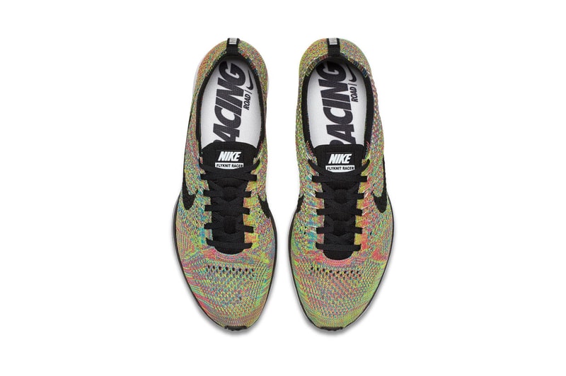 nike mulicolor flyknit racer 2016 grey tongue