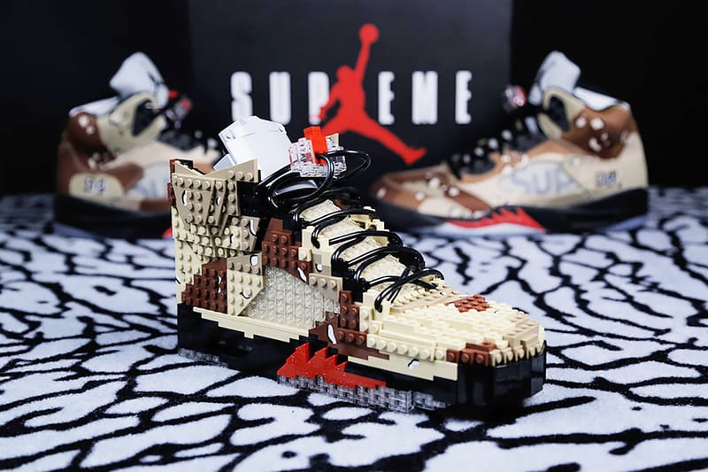 LEGO 版 Supreme x Air Jordan 5 積木