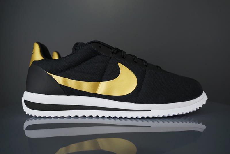 nike cortez ultra black gold