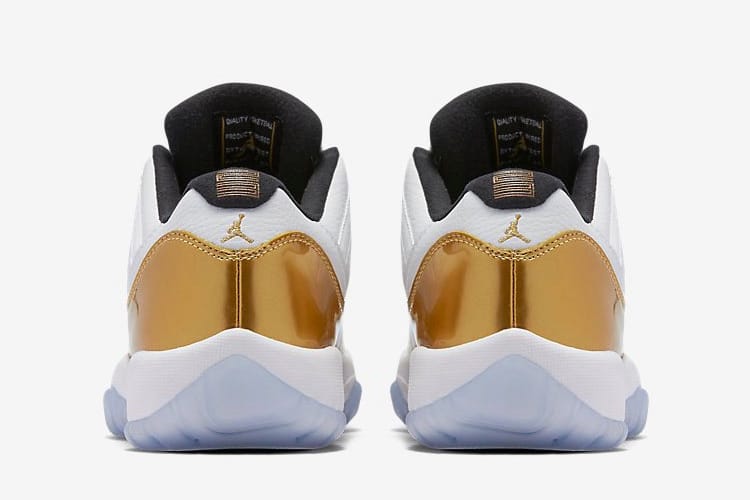 jordan 11 low white and gold