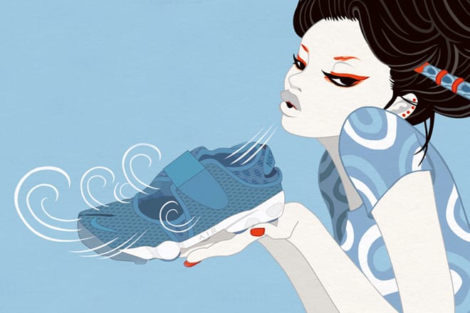 和式插畫解構 Nike Air Rift 與日本潮流文化發展史