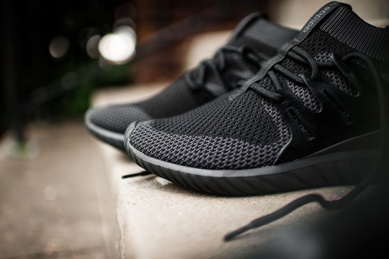 adidas tubular nova primeknit triple black closer look