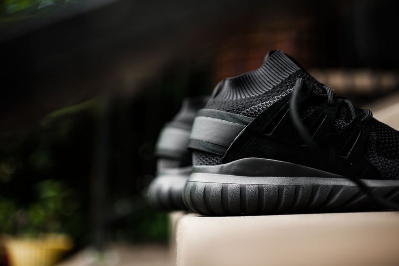 adidas tubular nova primeknit triple black closer look