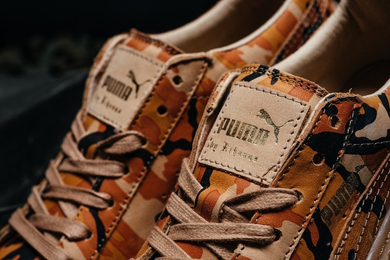近賞 Rihanna x PUMA 全新聯名 Suede Creeper「Orange Camo」鞋款