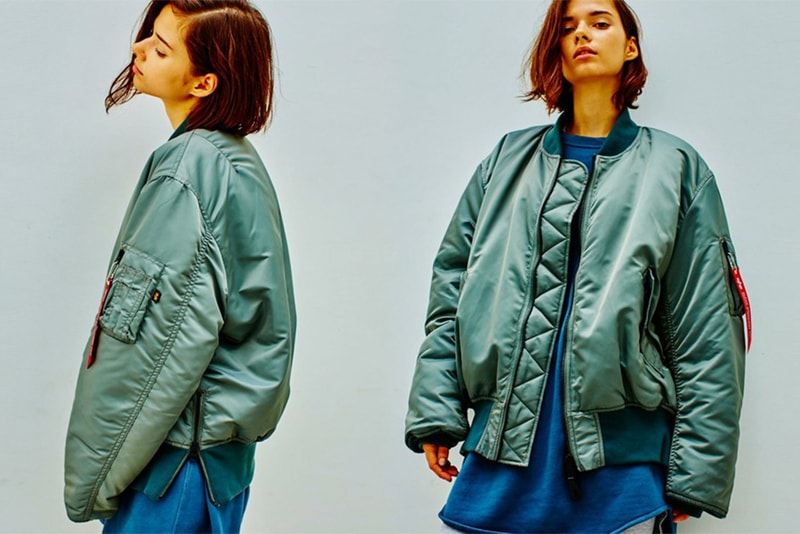 monkey time x alpha industries side zip ma-1