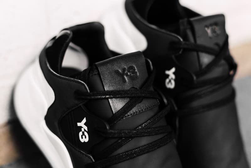 Y-3 QR Run Black White Leather