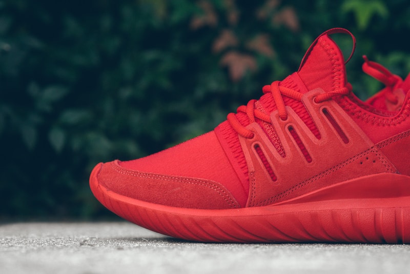 adidas Tubular Radial All-Red Makeover