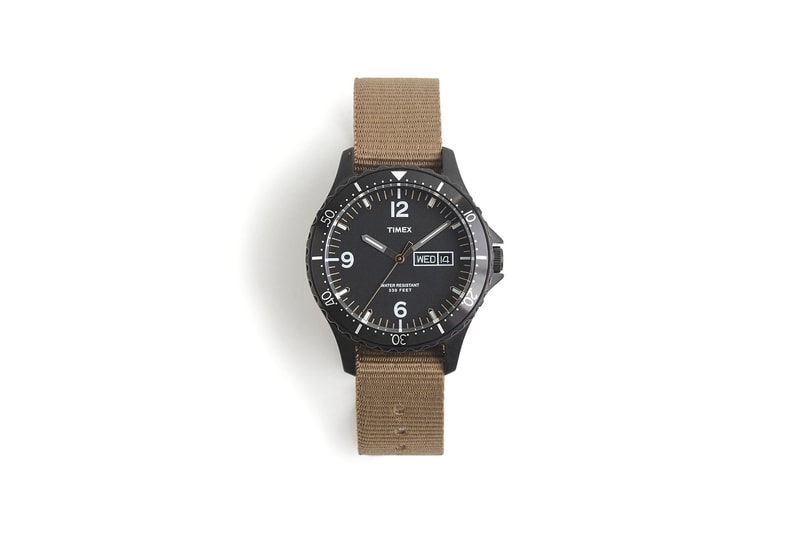 J.Crew x Timex 再度聯乘！推出新款黑啡配色 Diver 腕錶。