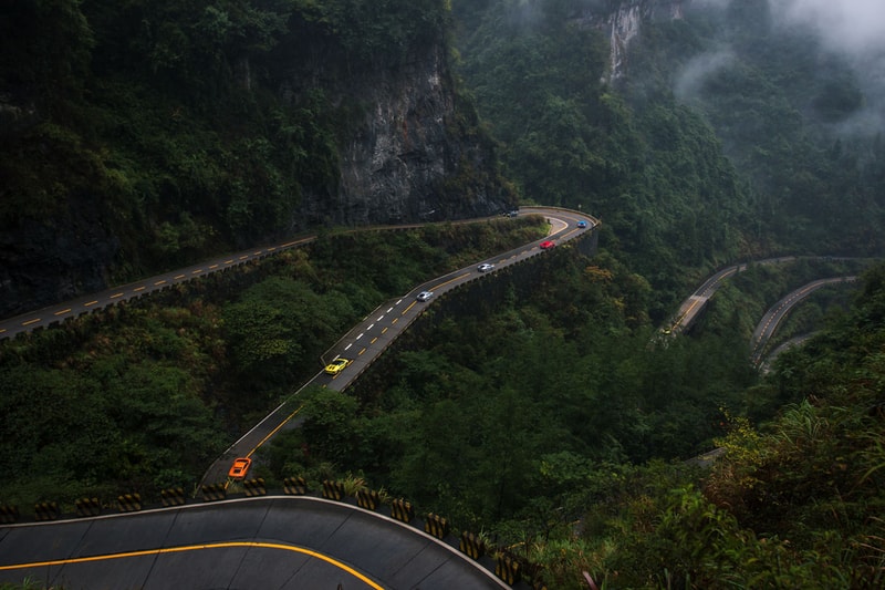 林寶堅尼 秋名山 張家界