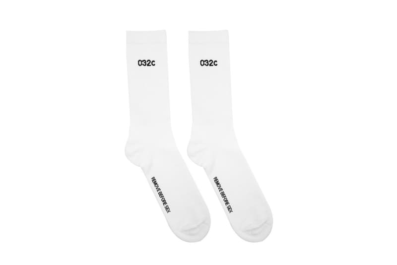 '032c' Magazine "REMOVE BEFORE SEX" Socks