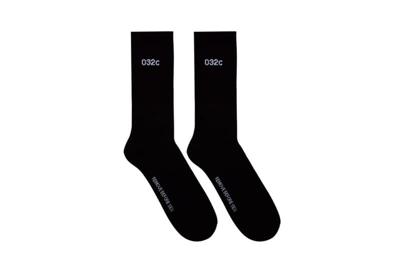 '032c' Magazine "REMOVE BEFORE SEX" Socks