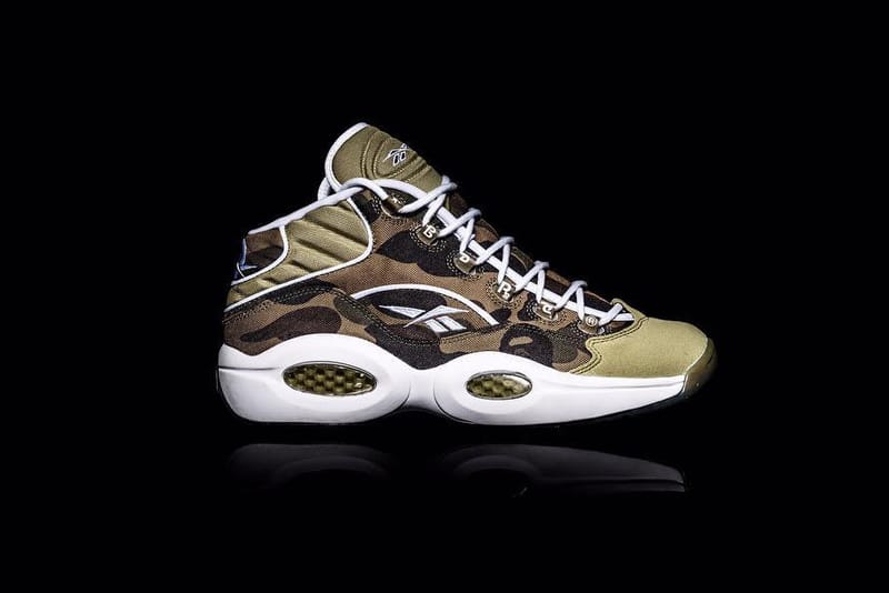 Reebok 聯手 BAPE 打造全新 Reebok Question Mid  20 週年配色設計