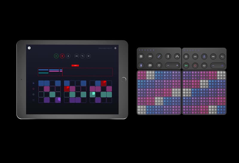 Fashionable portable instruments device "ROLI BLOCKS" easy operation