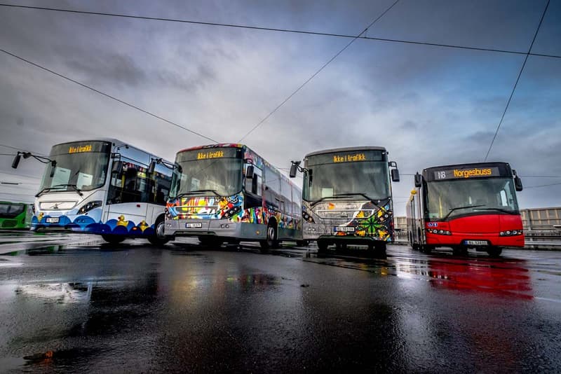 Street Art Buses in Stavanger Norway