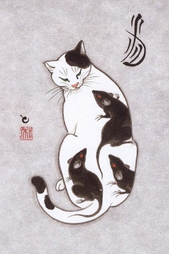 Monmon Cats 霸氣與可愛共冶一爐的紋身藝術