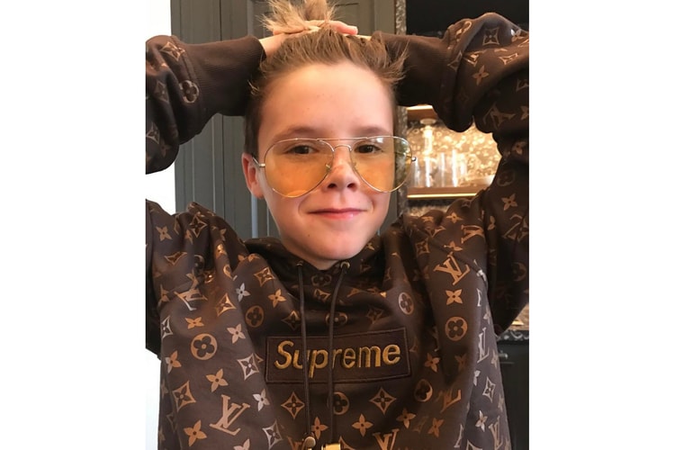 Cruz Beckham 率先上身 Louis Vuittion x Supreme 聯名連帽衫