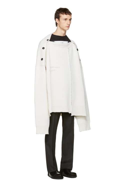 Raf Simons Oversized White Sweater