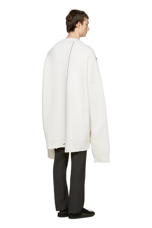 Raf Simons Oversized White Sweater