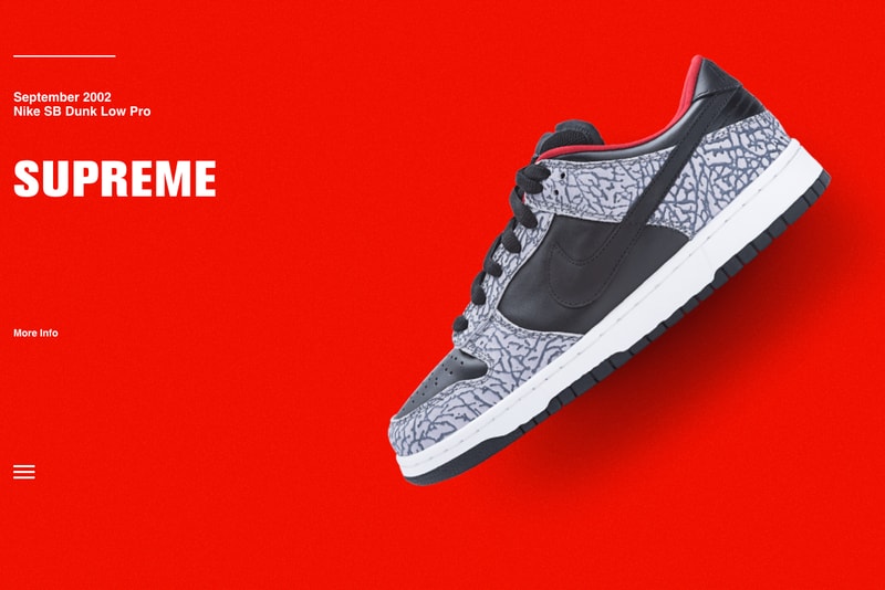 Nike「15 Years of SB Dunk」網頁上陸
