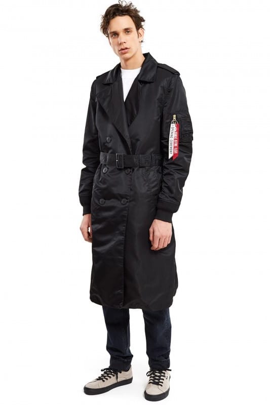 alpha industries trench coat