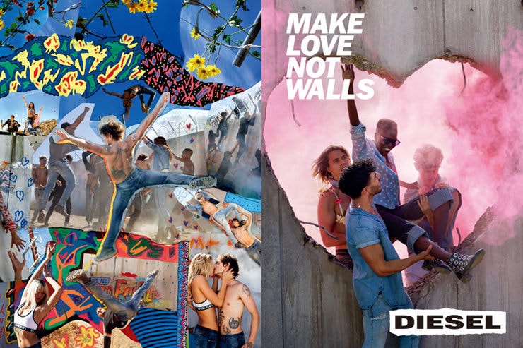 DIESEL 2017 年春夏形象廣告「MAKE LOVE NOT WALLS」上線