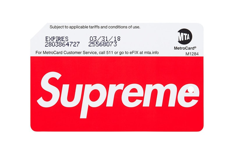 Supreme MetroCard NYC MTA Stations