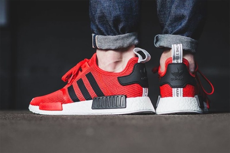 adidas Originals NMD R1 Core Red/Black On Feet