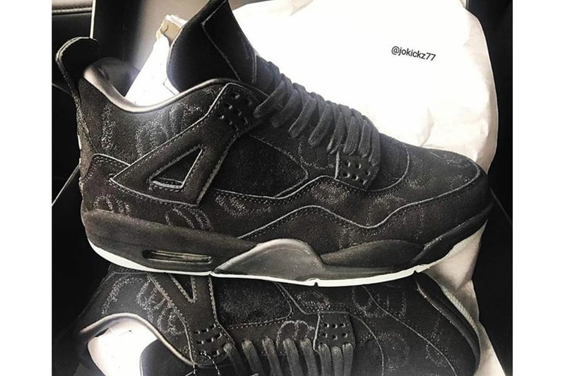 Air Jordan 4 x KAWS 黑調 Sample 版本流出照？！