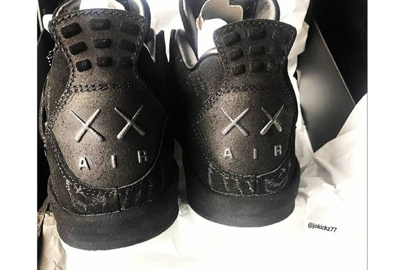 Air Jordan 4 x KAWS 黑調 Sample 版本流出照？！