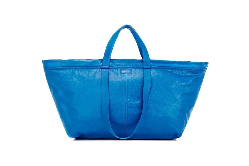 致敬 IKEA 經典購物袋－BALENCIAGA 皮革新品登場