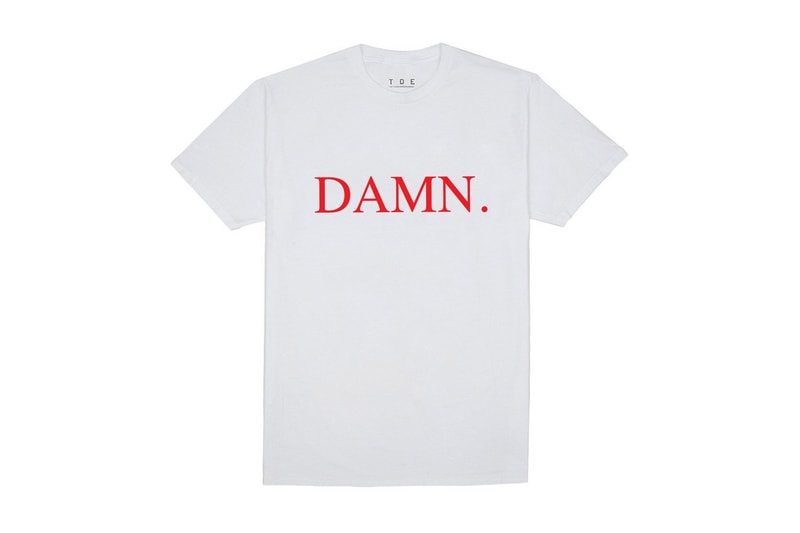 TDE Kendrick Lamar 'DAMN.' Merch