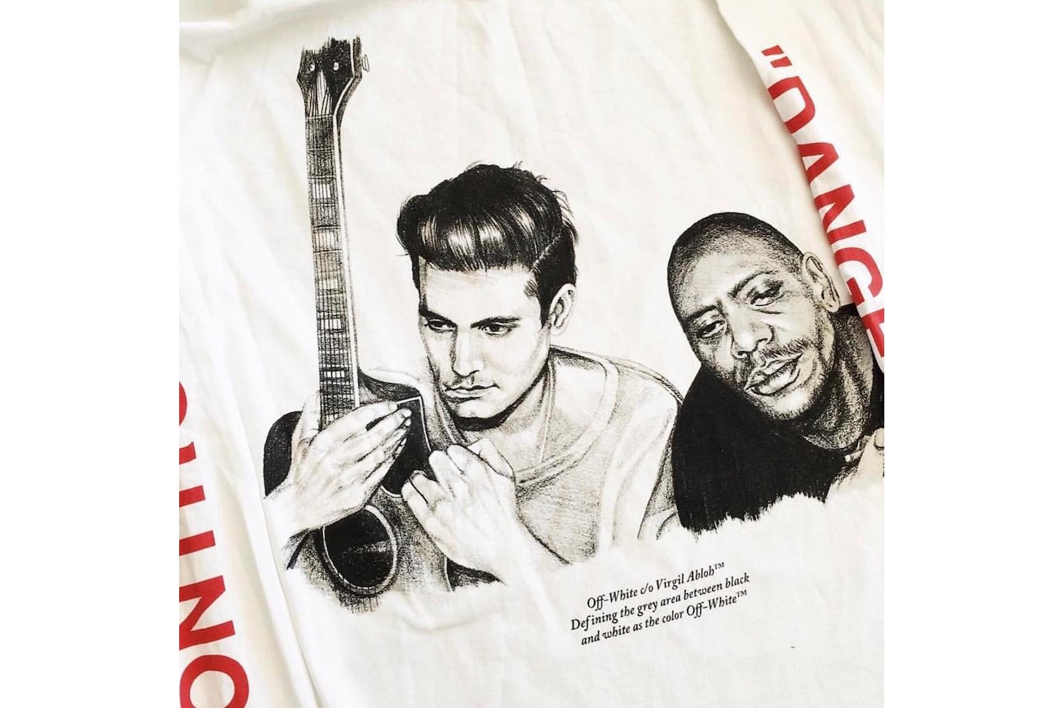 OFF-WHITE John Mayer & Dave Chappelle “CONTROLLED DANGER” T-Shirt